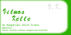 vilmos kelle business card